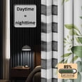 thumbnail image 3 of Eucalyptus Leaf Blackout Curtains for Bedroom/Living Room, Pinch Pleated Black Out Curtains, Farmhouse Buffalo Plaid Green Botanical Room Darkening Window Drapes with Hooks 2 Panels, 59"x70", 3 of 8
