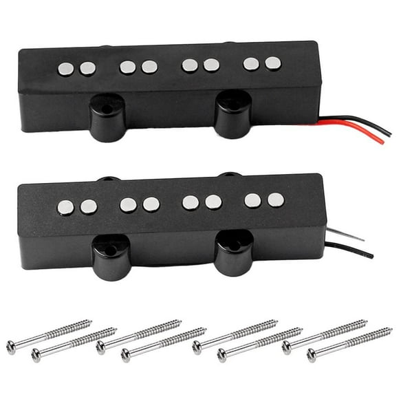 2 Piezas de Doble Bobina Pastillas Abierto Negro con Tornillos para cuatro Cuerdas JB Bajo Eléctrico Accesorio Yuyangstore Pastillas para bajo de 4 cuerdas Jazz