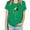 Green, variant on WREESH Womens Fashion 2025 Spring Short Sleeve Crewneck T-Shirts Shamrocks Printed Graphic Tees Casual Loose Comfy Blouses Holiday Shirts Workout Tops Green