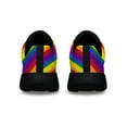 thumbnail image 4 of Rainbow Pride Shoes Men Women Fashion LGBT Sneakers Adult Lightweight Breathable Running Shoes Black Size 8.5, 4 of 7