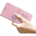 thumbnail image 2 of for Xiaomi Redmi Note 11 4G (Not 5G) Wallet Case for Women, Rose Flower Cover with Credit Card Holder Cash Pockets [Wrist Strap] Flip Phone Case for Xiaomi Redmi 11 RS Pink, 2 of 14