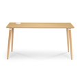 thumbnail image 2 of Hubbub Freya Table Desk 60"W x 24"D Ash/White Metal Accents, 2 of 7
