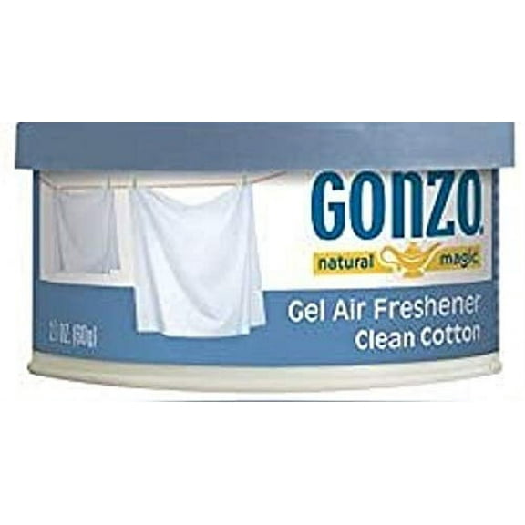 Gonzo Gel Air Freshener, Clean Cotton, 2.1 oz