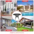 thumbnail image 5 of Withniture 42 INCH Patio Table with Umbrella Hole, Outdoor Round Cast Aluminum Bistro Table Black, 5 of 6