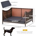 thumbnail image 3 of PawHut Rattan Pet Bed with Water-resistant Cushion, Wicker Dog House, Brown, 3 of 10