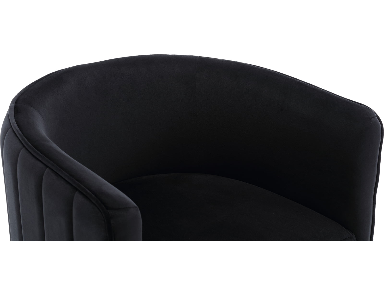 Dayalane Modern Barrel Dining Chairs Set of 2, Velvet Upholstered Kitchen and Dining Room Side Chairs, Comfy Armchair with Metal Frame for Living Room Bedroom Cafe, Black