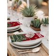 thumbnail image 5 of Red Christmas Cloth Napkins Set of 8 Reusable Dinner Napkins, Snowflake Xmas Christmas Tree Cocktail Napkin Washable Table Napkins for Wedding/Holiday Party/Baby Shower 20"x20", 5 of 7
