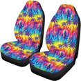 thumbnail image 5 of Uourmeti Tie-Dye Coconut Tree Print Car Seat Covers Anti-Slip Car Seat Covers Full Set, Lightweight Compatible with SUV Truck, 5 of 10