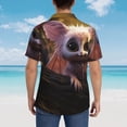 thumbnail image 3 of Lsque Adorable Fluffy Bat pattern Hawaiian Shirt for Men, Unisex Summer Beach Casual Short Sleeve Button Down Shirts-X-Large, 3 of 9