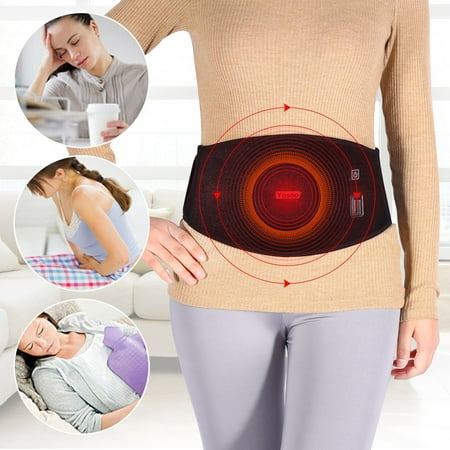 Waist Heating Pad Belt Lower Back Heat Wrap Hot and Cold Therapy with 3 Heating Grade Sets for Waist Pain Relief Muscle Strain Dysmenorrhea Abdominal Pain Good Back Warmer Lumbar (Best For Lower Back Pain)