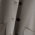 thumbnail image 4 of Breezora Girls Classic Notch Lapel Single Breasted Long Trench Coat with Pockets for Fall Winter Everyday Outerwear 160 Size Grey, 4 of 6
