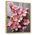 thumbnail image 2 of Designart "Pink Cherry Blossom Garden Nature's Jewel III" Landscapes Framed Wall Art - Traditional Pink Tree Cherry Blossom Living Room Framed Canvas Art, 2 of 6