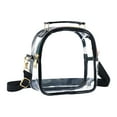 thumbnail image 1 of Bolso bandolera transparente para mujer, bolso de hombro de gran capacidad, multiusos, para cosméticos, para exteriores, regalo para gimnasio, cuidado Negro, 1 of 8