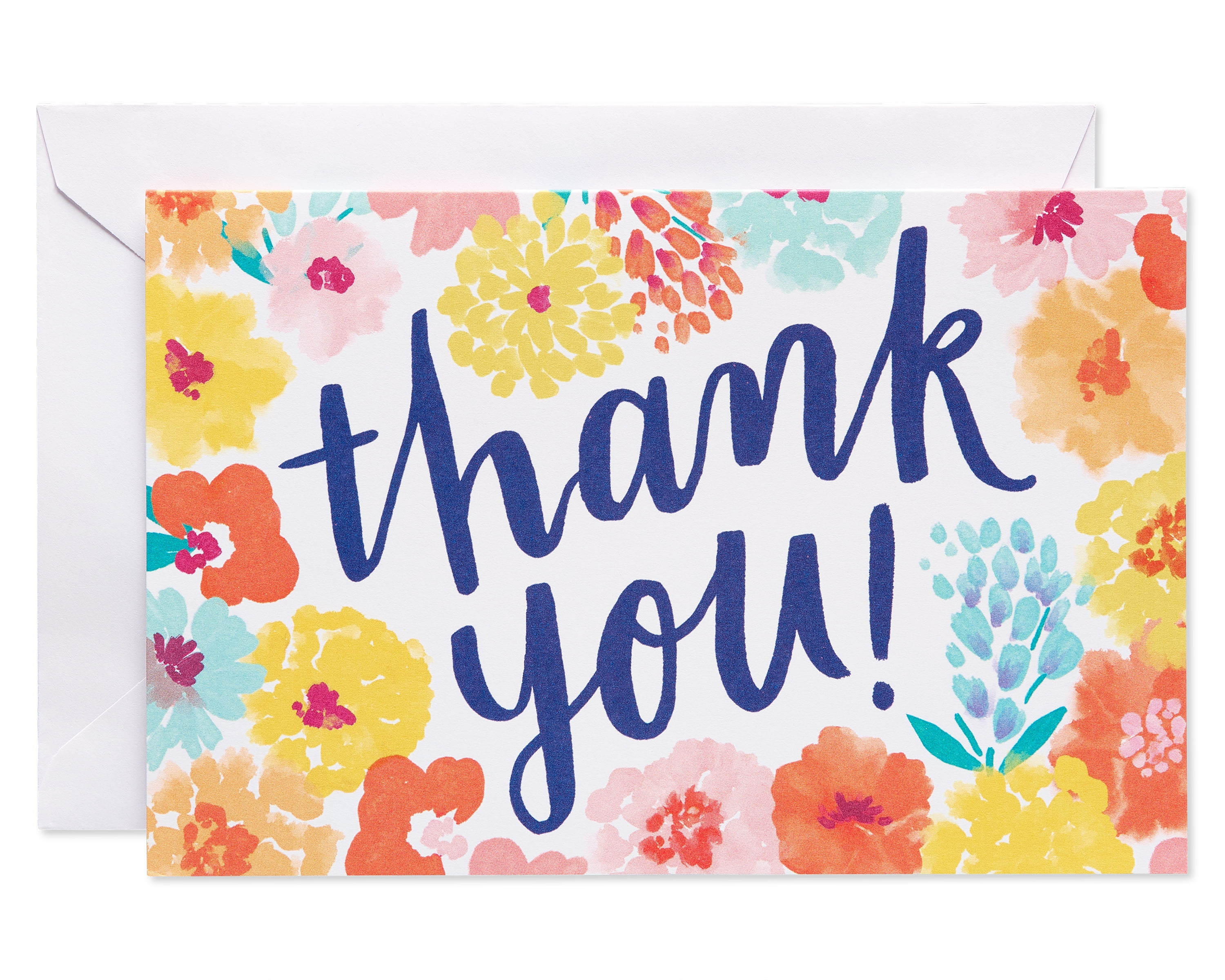 American Greetings Thank You Cards With Envelopes Floral 48 Count