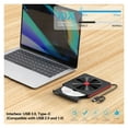 thumbnail image 4 of External CD/DVD Drive,USB Burner CD ROM External DVD Drive CD Reader DVD Player, 4 of 6