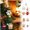 thumbnail image 5 of Christmas Decorations Hollow Three-dimensional Snowflake Ornaments Wooden Christ Christmas Decorations Wooden Laser Hollow Three-dimensional Snowflake Ornaments Christmas Tree Bell Pendant, 5 of 7