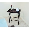 thumbnail image 2 of Lipper International Right Height Folding Luggage Rack with Butler Tray, Espresso Finish, 2 of 4