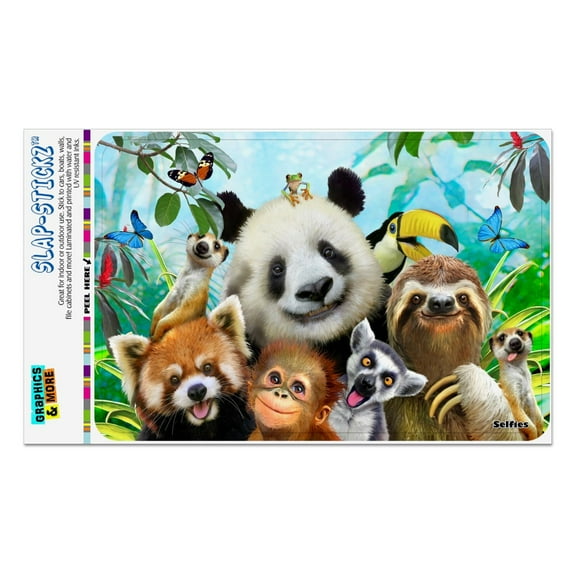 Zoo Animals Selfie Panda Bear Sloth Meercat Monkey Lemur Home Business Office Sign