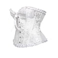 thumbnail image 2 of Femmes Vintage Corset Overbust Classique Bustier en Acier Os Lace Up Top, 2 of 4