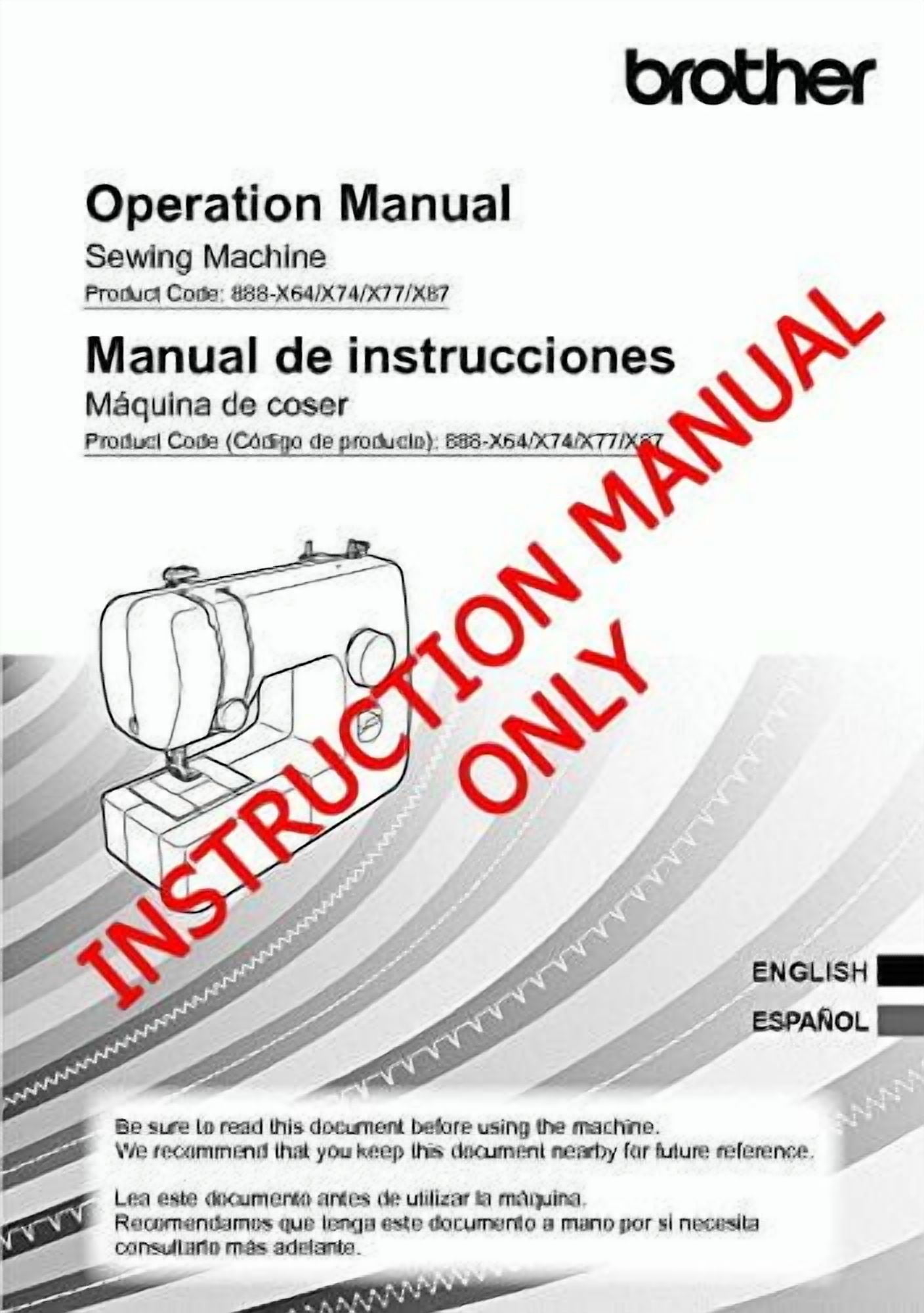 Brother LX3817 Sewing Machine Owners Instruction Manual (Paperback