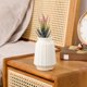 thumbnail image 4 of Plastic Glazed-Look Decorative Vase | Imitation Ceramic Finish | Navy White Orange | Modern Home Accent | Living Room TV Cabinet Shelf Decor | 12.3x6x5.8cm | Durable Flower Pot | For Fresh & Dried, 4 of 6