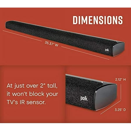 Polk Audio - 2.1-Channel Signa S3 Ultra-Slim Soundbar with Wireless Subwoofer and Dolby Digital - Black