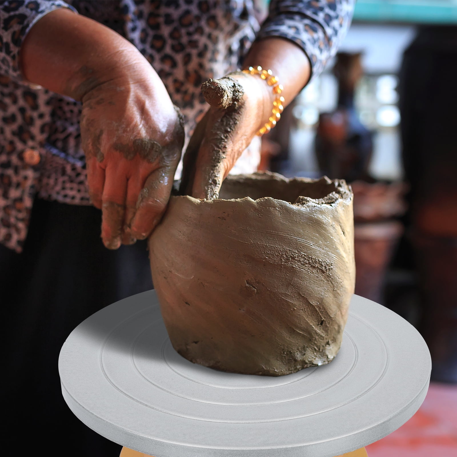 unbranded  Pottery Wheel for Adults Sculpture Turntable Cake Decoration