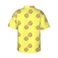 thumbnail image 3 of Sunglasses Yellow Hawaiian Shirts For Men, Summer Short-Sleeve Relaxed-Fit Button-Down Shirts Medium, 3 of 9