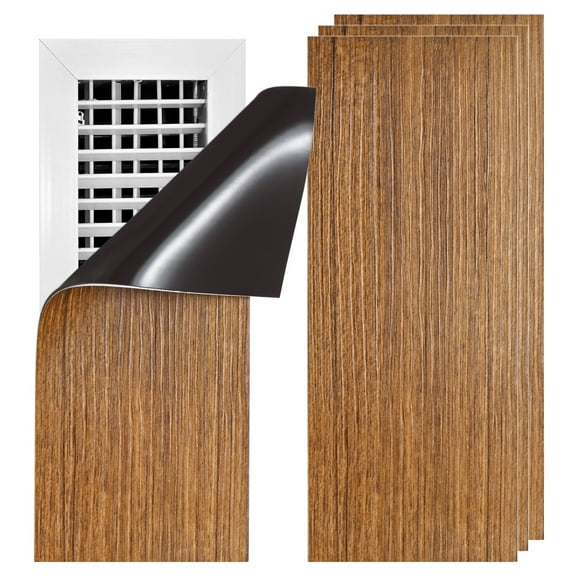 Uxcell Magnetic Vent Covers [3pcs] - Vent Covers For Home Floor Use For Wall, and Ceiling Registers & Home  &  RV & HVAC - [Woodon - 10 x 4 IN]