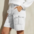 thumbnail image 5 of ABATAB Cargo Shorts for Women Lightweight Casual Chino Shorts High Waist Summer Multi Pockets Shorts Loose Fit Clothes, 5 of 7