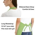 thumbnail image 4 of Toptie Cotton Canvas Adjustable Apron Chef Hat Set for Men and Women-Green-L, 4 of 7