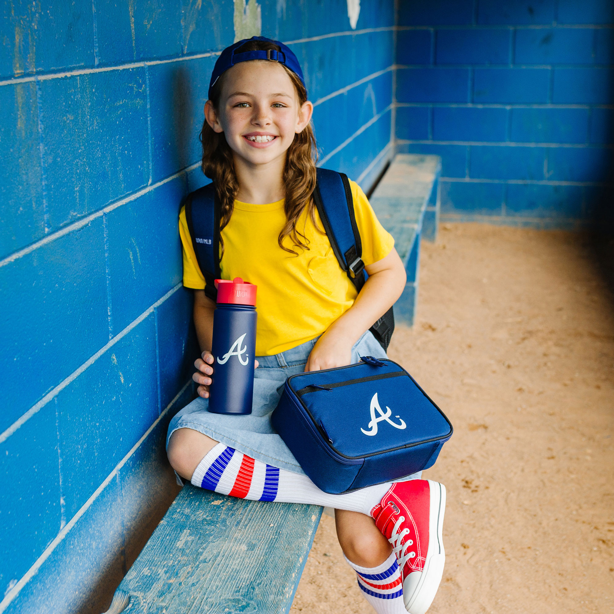 Atlanta Braves™ MLB 18 oz Insulated Steel Water Bottle with Flip-Up Straw Lid