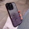 thumbnail image 4 of Plating Gradient Glitter Dandelion Bling Diamond Soft Case for iPhone Compatible with iPhone 11 Pro Max, Purple, 4 of 9