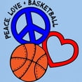 thumbnail image 3 of CafePress - PEACE, LOVE, B BALL Light T Shirt - Men's Classic Graphic T-Shirt, 3 of 4