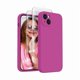 thumbnail image 1 of Chenchen Designed for iPhone 15 Case, Silicone Upgraded [Camera Protection] Phone Case, Soft Anti-Scratch Microfiber Lining Inside, 6.1 inch, Shocking Pink, 1 of 1