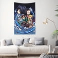 thumbnail image 2 of Demon Slayer Tapestry Dorm Decor Wall Hanging Tapestries Window Curtain Picnic Mat Beach Blanket 60x40 Inch, 2 of 9