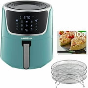 GoWISE USA 7-Qt Extra Large Air Fryer with Dehydrator (MINT/silver)