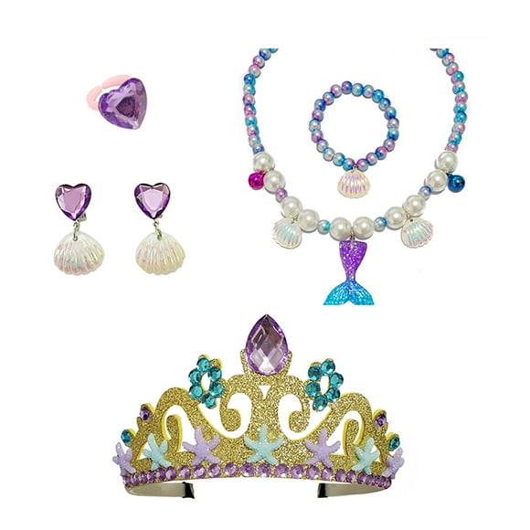 Princess Dress up Accessories Party Favors Mermaid Pendant for Golden