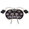 moobody Electronic Drum Pad USB Cable Foldable Roll Up Digital Drum Set with Drumsticks Double Foot Pedals Percussion Instrument Drumpad for Kids Beginners Professionals