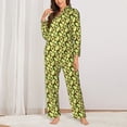 thumbnail image 2 of Balery Avocado Pattern Pajama Sets for Women Long Sleeve 2 Piece Sleepwear Loungewear Sets Soft PJ's with Pockets Long Sleeve Comfy Pj Sets-XX-Large, 2 of 7