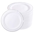 thumbnail image 2 of Berry Bloom Platos Circulares Reutilizables Premium Transparentes 50 piezas, Ideal para Bodas, Fiestas, Cenas, Calidad Resistente y Duradero (26 cm / 10.25"), 2 of 6