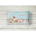 thumbnail image 2 of Caroline's Treasures BB2422PW1216 Merry Christmas Carolers Bedlington Terrier Sandy Canvas Fabric Decorative Pillow, 12H, 2 of 3
