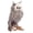 Gray Spotted, variant on Decorae Fake Stuffed Owl Figure, 11-Inch Tall Bird for Craft, Halloween Prop or Christmas Tree Topper Use