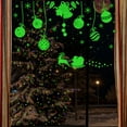 thumbnail image 6 of HYLLai Glow in the Dark Christmas Snowflake Window Stickers, Reusable Decals for Glass Mirrors and Walls, Green Holiday Decor (B), 6 of 6