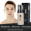 Men BB Cream,Brighten Foundation Base Face Cream,Flaws Coverage,for Natural Color Skin,Whitening Effective Care Sunscreen Face Foundation Skin Care,Men Makeup 1.4 Fl Oz (1 Count)