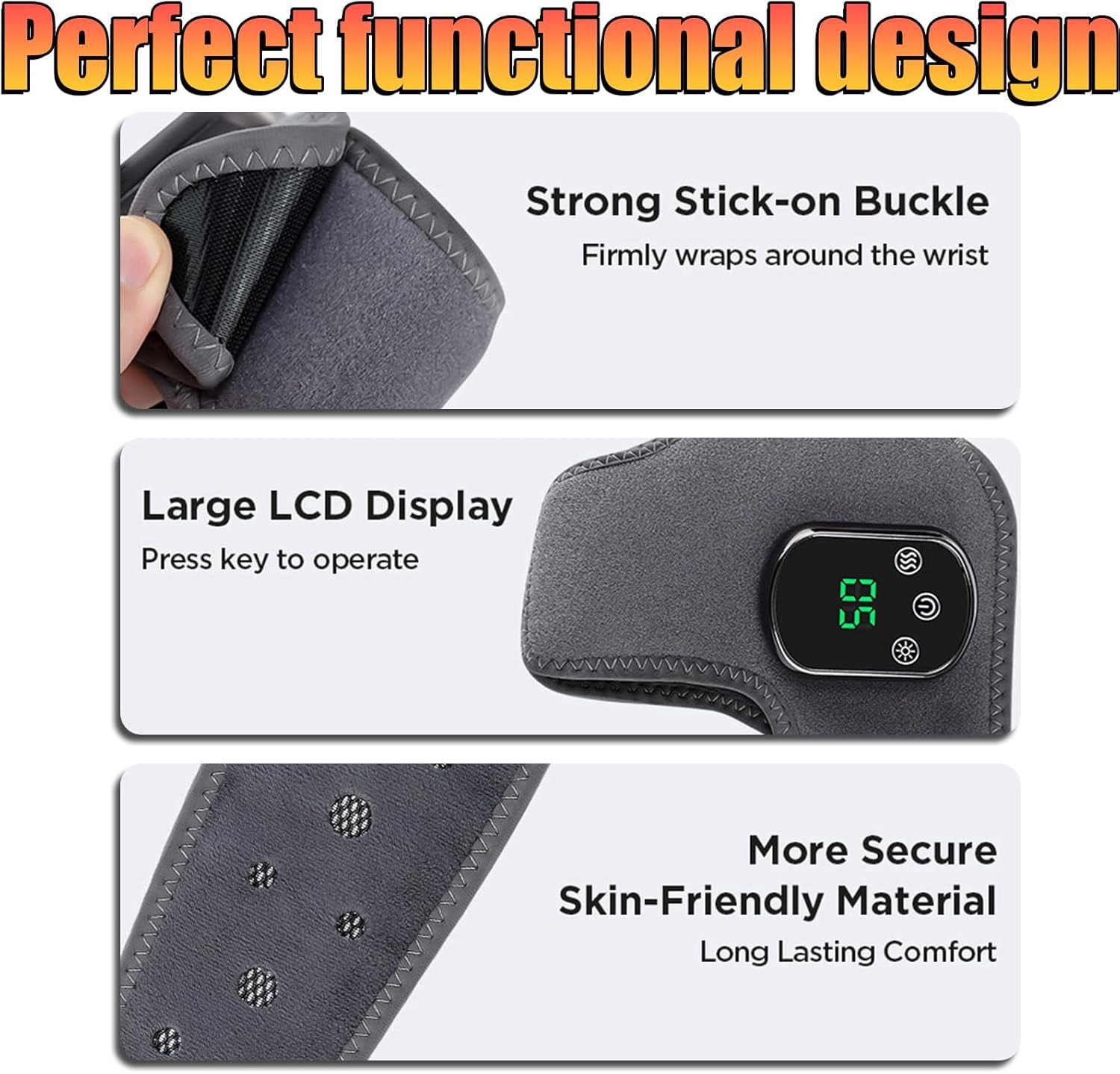Rejuvacare Foot Massager – 3-in-1 Heated Wrap with 3 Vibration Modes & 5 Heat Levels, for Circulation & Pain Relief, for Foot Relaxation, for Neuropathy, Tendinitis & Plantar Fasciitis