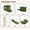 Green-9-in-1, variant on Cat Shelves For Wall 18-in-1 Solid Wood Mounted With Tunnel Steps & Bridge Ladder Multi-level Climbing System Space Saving Floating
