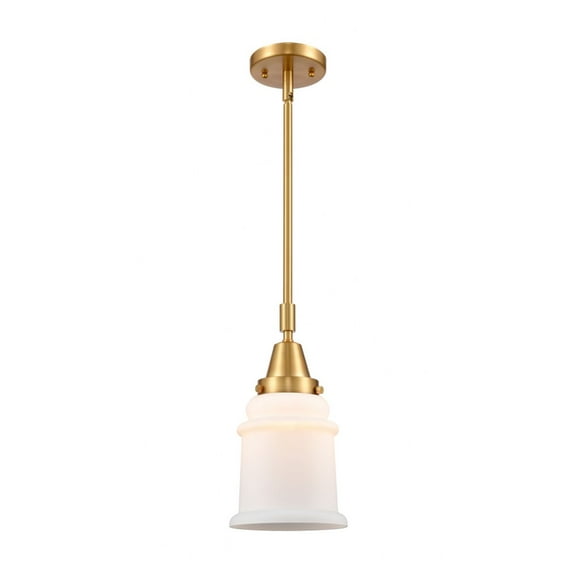 447-1S-SG-G181 Innovations Lighting Canton - 1 Light Stem Hung Mini Pendant In Industrial Style-11.13 Inches Tall and 6.5 Inches Wide-Satin Gold
