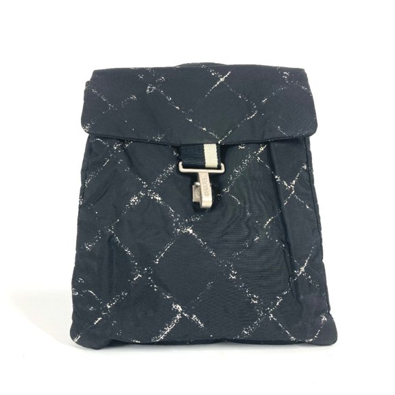 Pre-Owned CHANEL Chanel Old Travel Line Backpack Bag Rucksack Nylon Women's Black