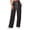 Black, variant on ManxiVoo Womens Straight Leg Casual Pants Elastic Waist Loose Fit Lounge Pants with Side Pockets for Daily Wear and Light Exercise L Size Black